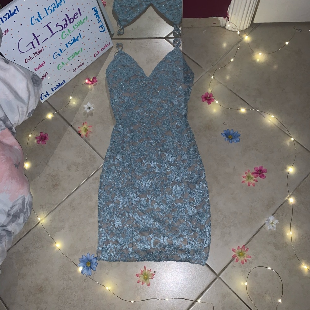 Baby blue dress